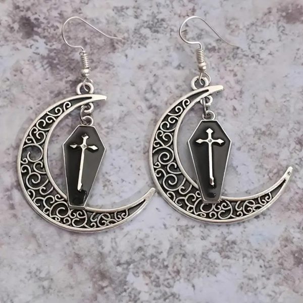 Coffin Moon Earrings Online