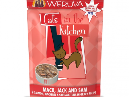 Weruva Cats In the Kitchen Mack Jack and Sam Cat Pouches Wet Cat Food on Sale