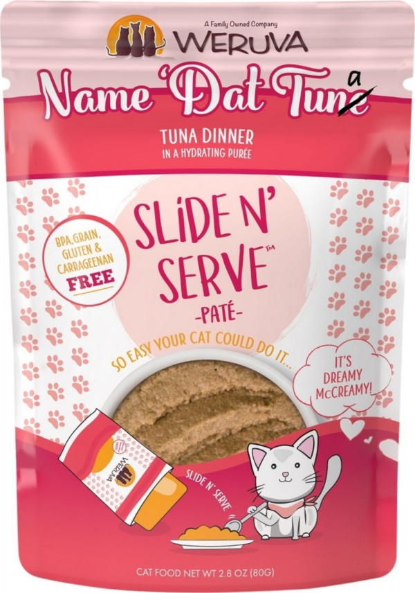 Weruva Slide N  Serve Grain Free Name  Dat Tuna Tuna Dinner Wet Cat Food Pouch Sale