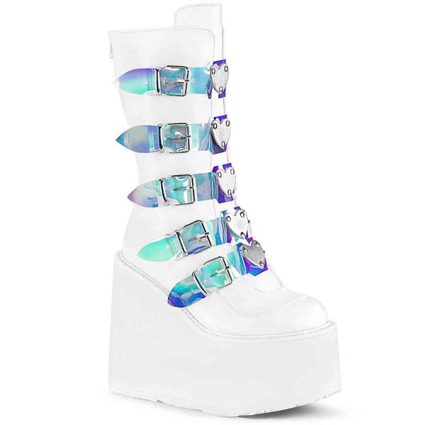 Swing-230 Platform Boots - White For Sale