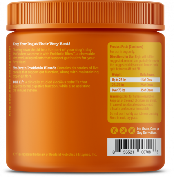 Zesty Paws Probiotic Bites with Digestive Enzymes Pumpkin Soft Chews for Dogs Online Hot Sale