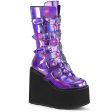 Swing-230 Platform Boots - Purple Holographic on Sale