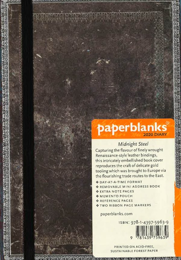 Paperblanks: 2020 Midnight Steel For Discount