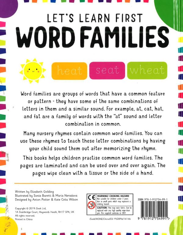 Let s Learn First: Word Families Supply