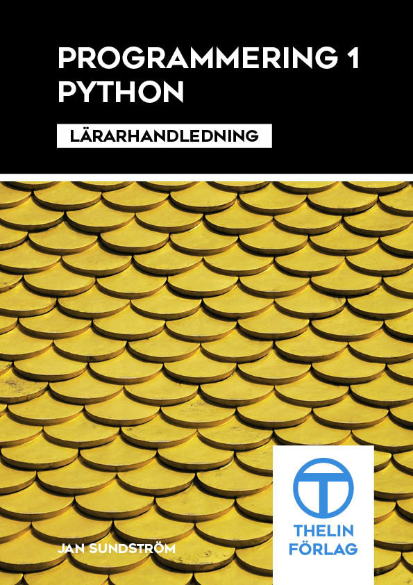 Programmering 1 med Python - Lärarhandledning Discount